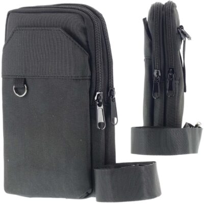 TORBA MĘSKA NA RAMIĘ DO PASKA SASZETKA SPORTOWA MIEJSKA ORGANZER CZARNA