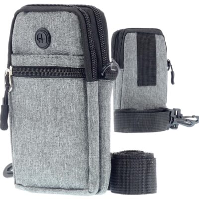 TORBA MĘSKA NA RAMIĘ DO PASKA SASZETKA SPORTOWA MIEJSKA ORGANZER SZARY