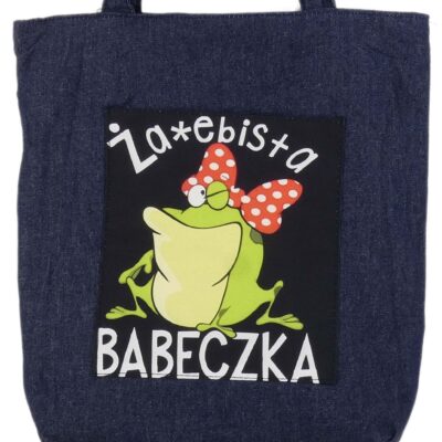 DAMSKA ZAKUPOWA POJEMNA TORBA NA RAMIĘ DO MIASTA ZAJEBISTA BABECZKA