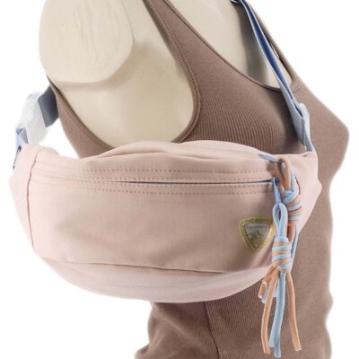 DAMSKA SASZETKA NERKA TOREBKA CROSSBODY BAG NA RAMIĘ FRĘDZLE RÓŻOWA