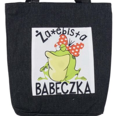 POJEMNA TORBA NA RAMIĘ DO MIASTA SHOPPERKA ZAJEBISTA BABECZKA