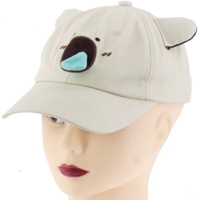 ZABAWNA CZAPKA DZIECIĘCA Z DASZKIEM MARYSJA MORDKA KAPIBARA SZARA