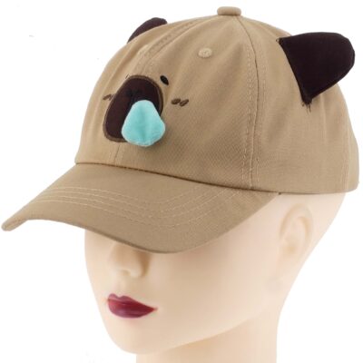 ZABAWNA CZAPKA DZIECIĘCA Z DASZKIEM MARYSJA MORDKA KAPIBARA BRĄZOWA