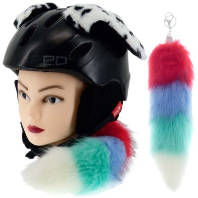 OZDOBA DO KASKU NARCIARSKIEGO NA RZEPY USZY KITA ŚWIECĄCA LED KOLOR