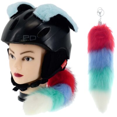 OZDOBA DO KASKU NARCIARSKIEGO NA RZEPY USZY KITA ŚWIECĄCA LED KOLOR