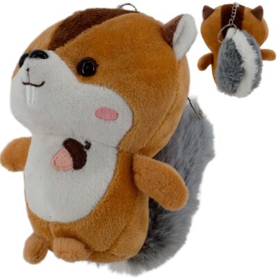 BRELOK ZAWIESZKA WIEWIÓRKA Z SZTUCZNEGO FUTERKA RUDA