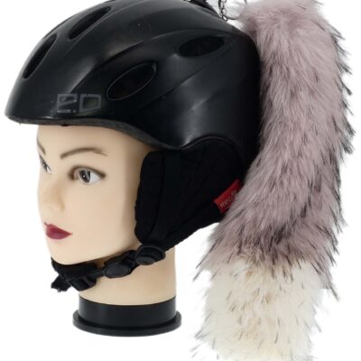 OZDOBA DO KASKU NARCIARSKIEGO MOTOCYKLOWEGO KITA LISI OGON BRĄZOWO RÓŻ